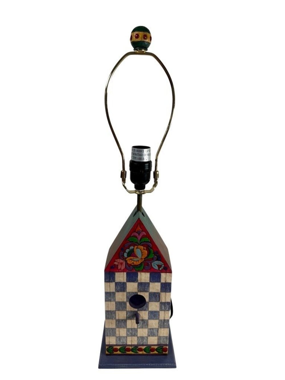 Jim Shore Heartwood Creek Country Birdhouse Lamp Retired 2004 No Shade Or Birds